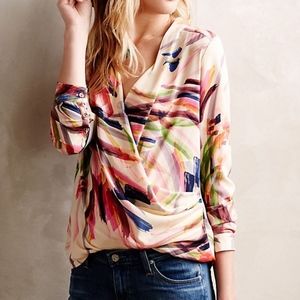 HD in Paris Camille Draped Blouse: Anthropologie